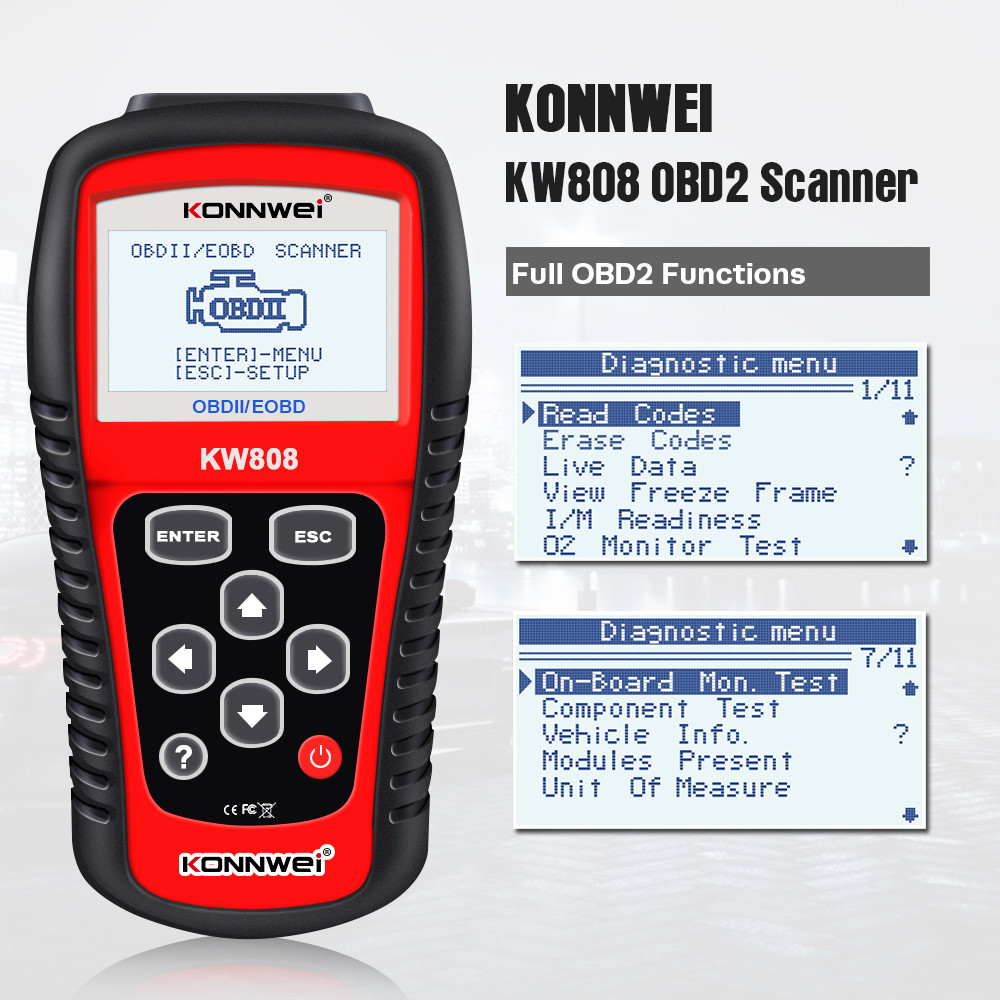 Konnwei Kw Scanner De Moteur De Voiture Outil De Diagnostic