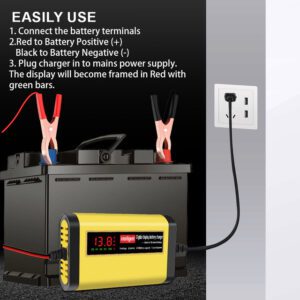 Charge intelligente 12V : pour batteries auto et moto (12/14/20Ah)