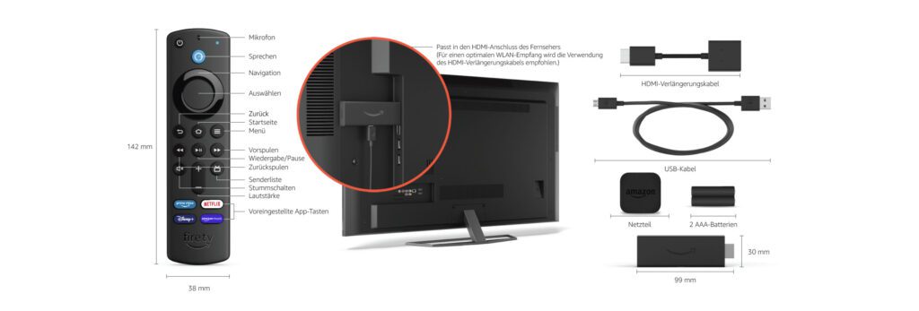 un appareil de streaming TV connecté à Internet qui permet de diffuser des contenus vidéo en qualité HD sur un téléviseur. Le Fire Stick peut être contrôlé avec la télécommande incluse ou avec l'application mobile d'Amazon. Hk boutique