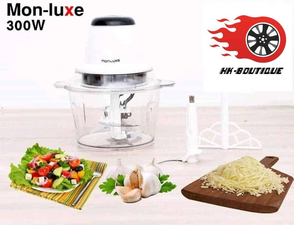 Hachoir électrique multifonction 300W avec 4 lames pour une coupe rapide et facile des aliments hk boutique, Tunisie, prix en Tunisie.
