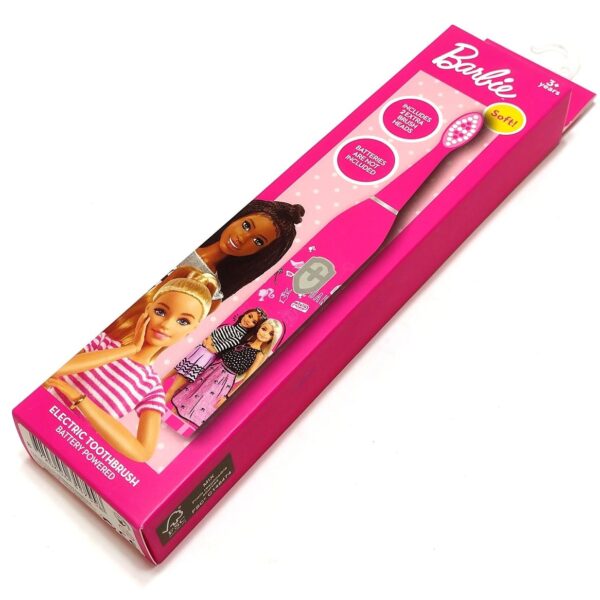 Brosse à dents électrique enfant Brosse à dents électrique pour enfant – Barbie pour filles avec 3 têtes incluses