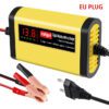 Chargeur de batterie voiture et moto professionnel 12V 2A, mainteneur de charge automatique intelligent avec écran LCD et protection contre les surcharges, disponible en Tunisie
