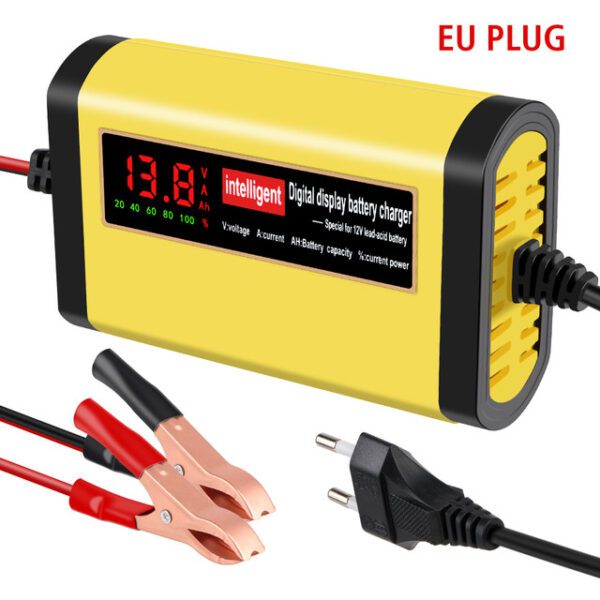 Chargeur de batterie voiture et moto professionnel 12V 2A, mainteneur de charge automatique intelligent avec écran LCD et protection contre les surcharges, disponible en Tunisie