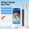 Otoscope numérique connecté et endoscope auriculaire sans fil avec micro-caméra HD, lumières LED et embouts souples pour nettoyage d'oreille sur smartphone, disponible en Tunisie.