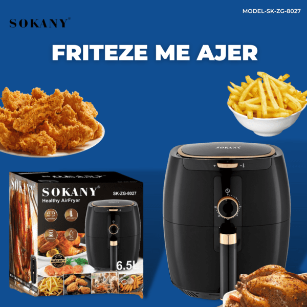687650d618df0-1752584406.png Friteuse à air Automatique Sokany Sk-Zg-8027 - 6.5 L - 1300 W - plastique