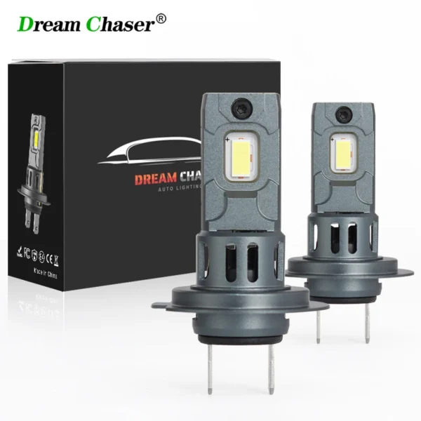 S6220c55f35ae44039681cb5ec26eb307C Kit 2 Ampoules LED H7 Mini CSP Dream Chaser – 120W – 20 000 LM – Sans Fil – Haute Luminosité